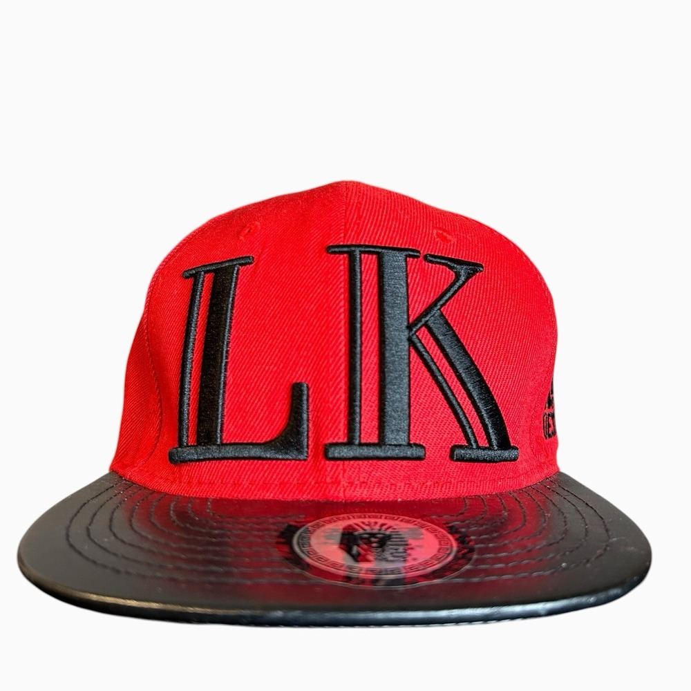 Last Kings Hat Snapback Red Black Brim - Sticker Attached